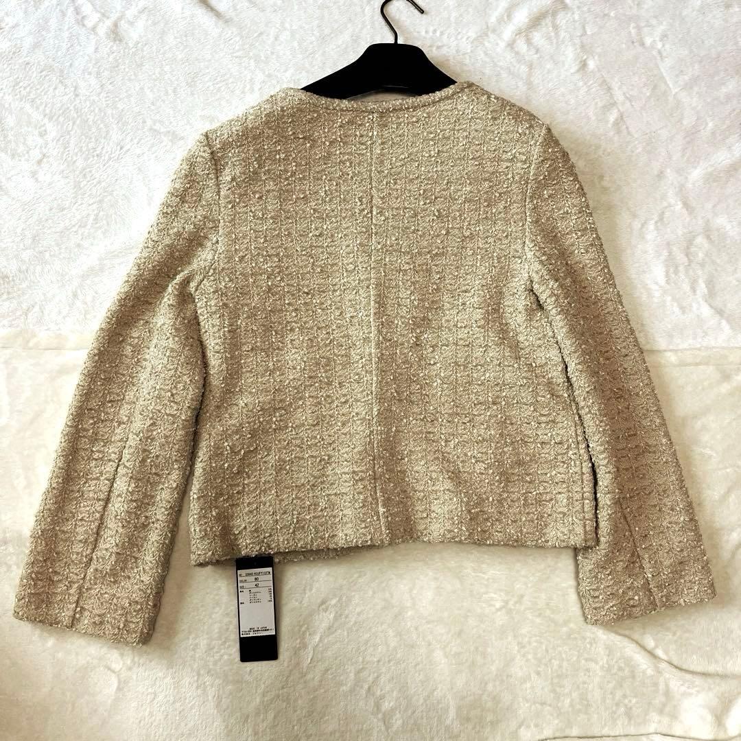 美品　フォクシー　クチュールニットジャケット　ツィード　42 ベージュ