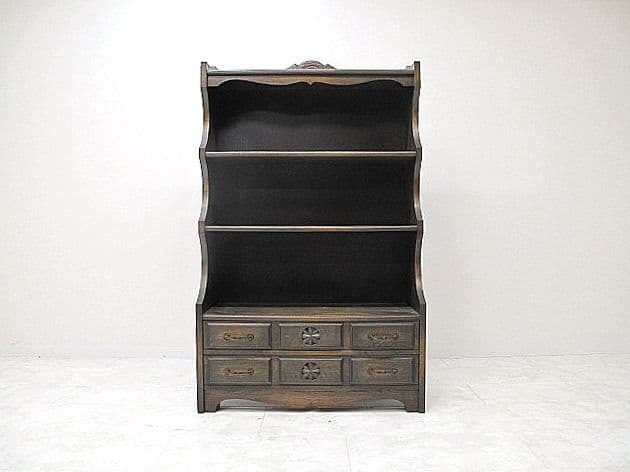 【神戸洋家具】ヴィンテージ カップボード W90cm 　飾り棚 ブックシェルフ