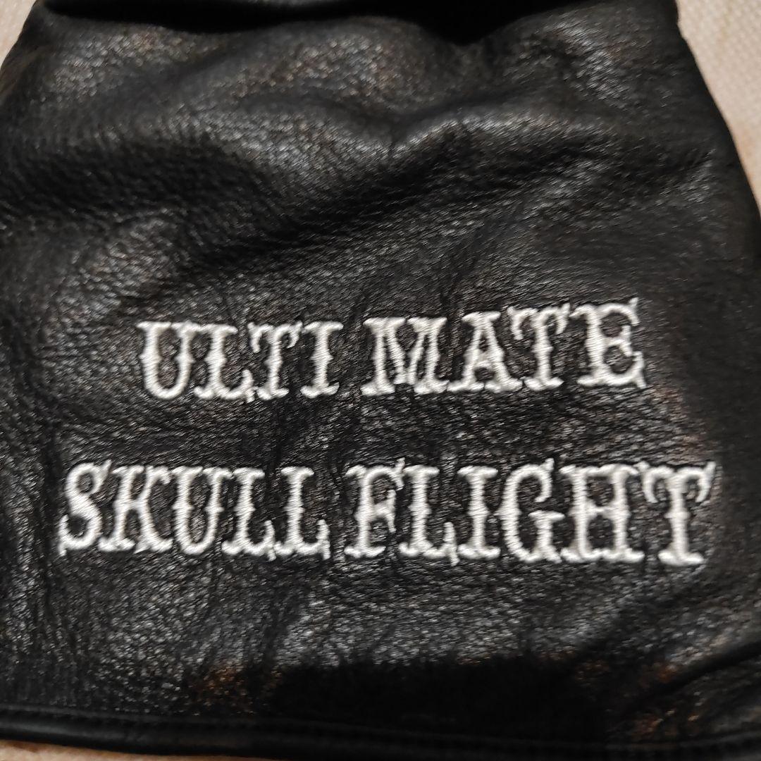 ULTIMATE SKULLFLIGHT ブラックレザーグローブ