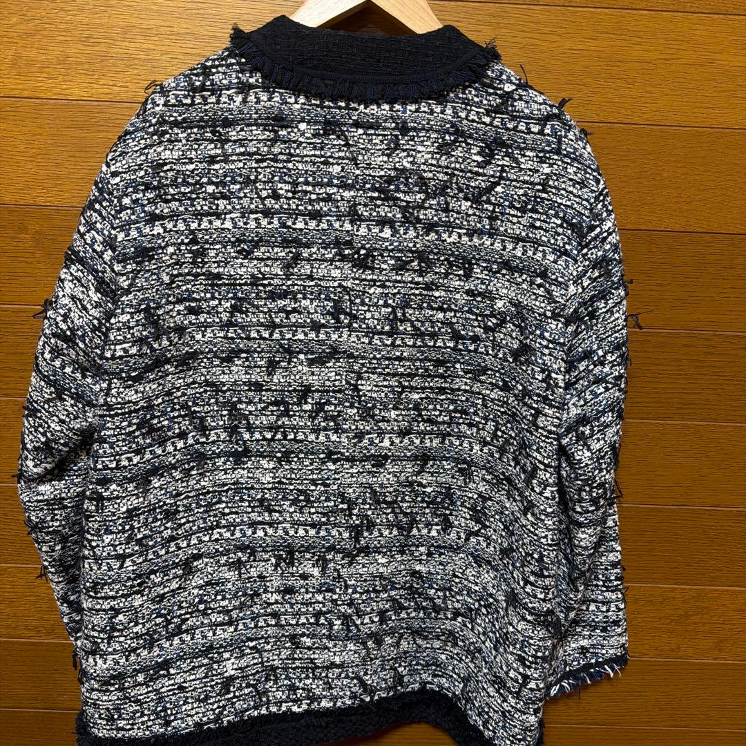 【美品】Drawer ツイードジャケット 38ブルー14.8万円 金ボタン