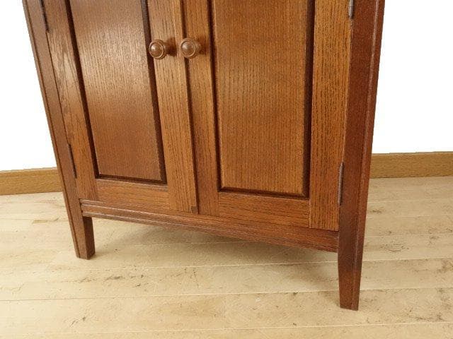 勇峰工芸（新）　雅　花柄キャビネット　ナラ材家具　北海道手作り家具