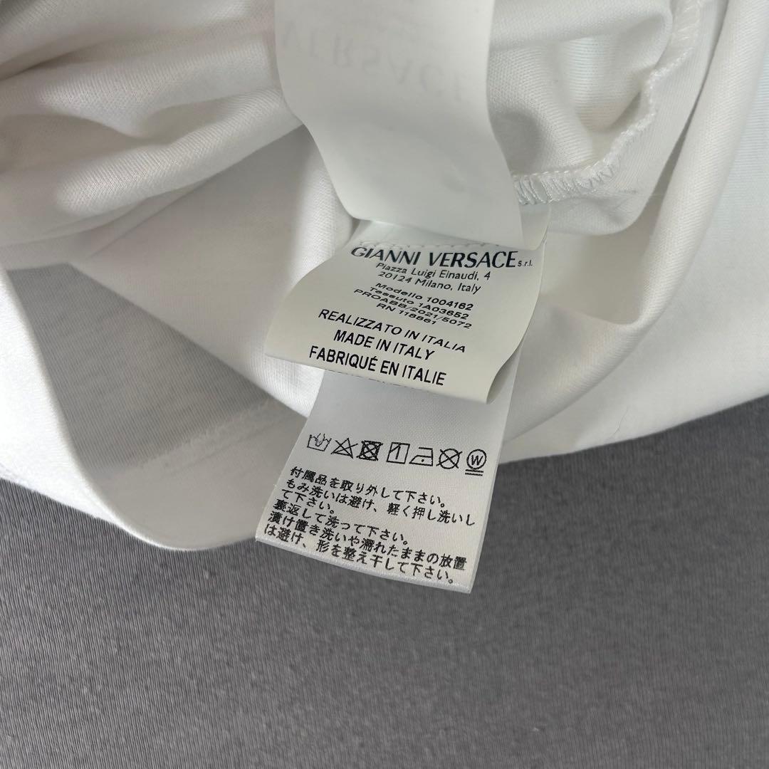 VERSACE セーフティピン ノットディテール クロップドTシャツ　38サイズ