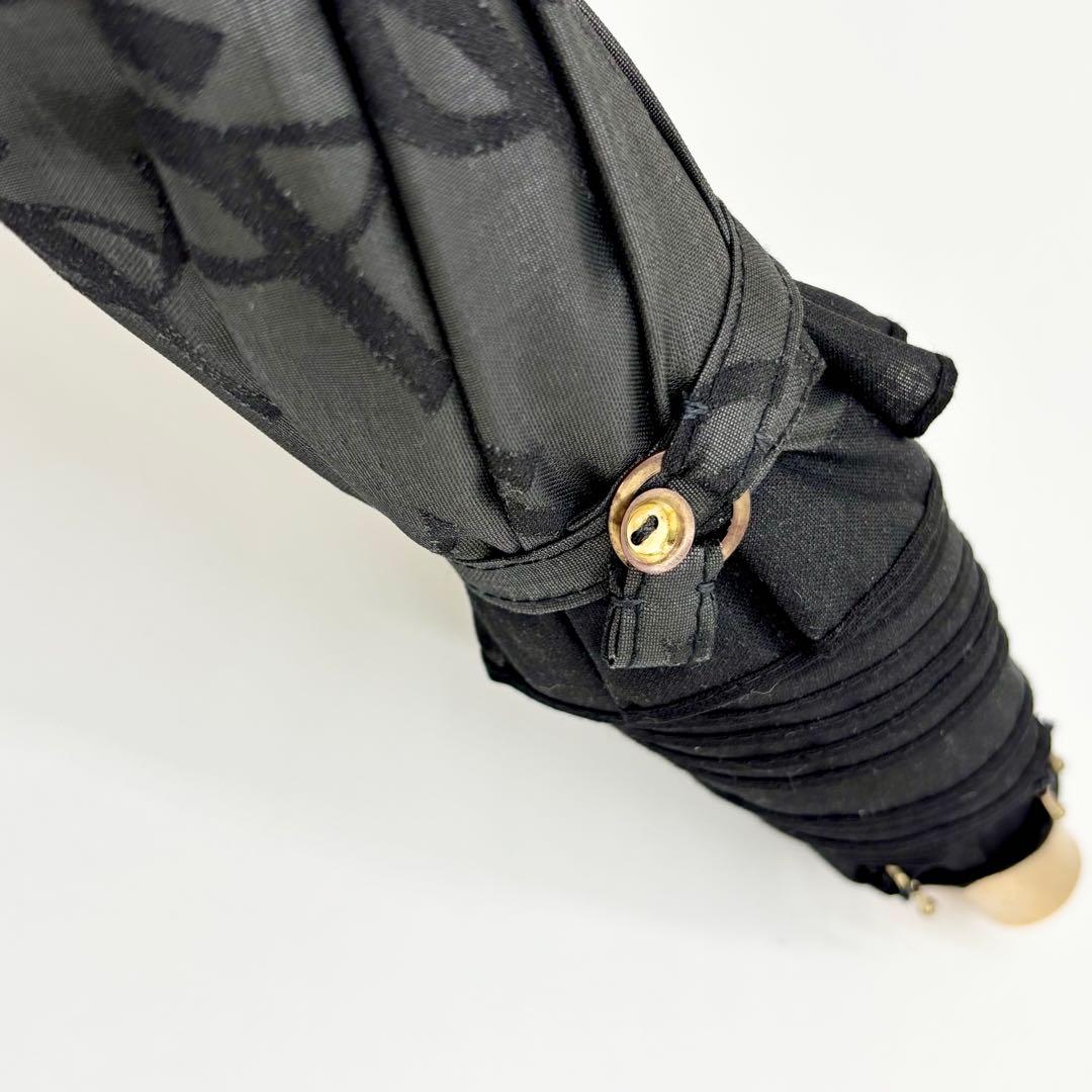 【新品未使用】イヴサンローラン 折り畳み傘 YSLロゴ 総柄 YSL シースルー