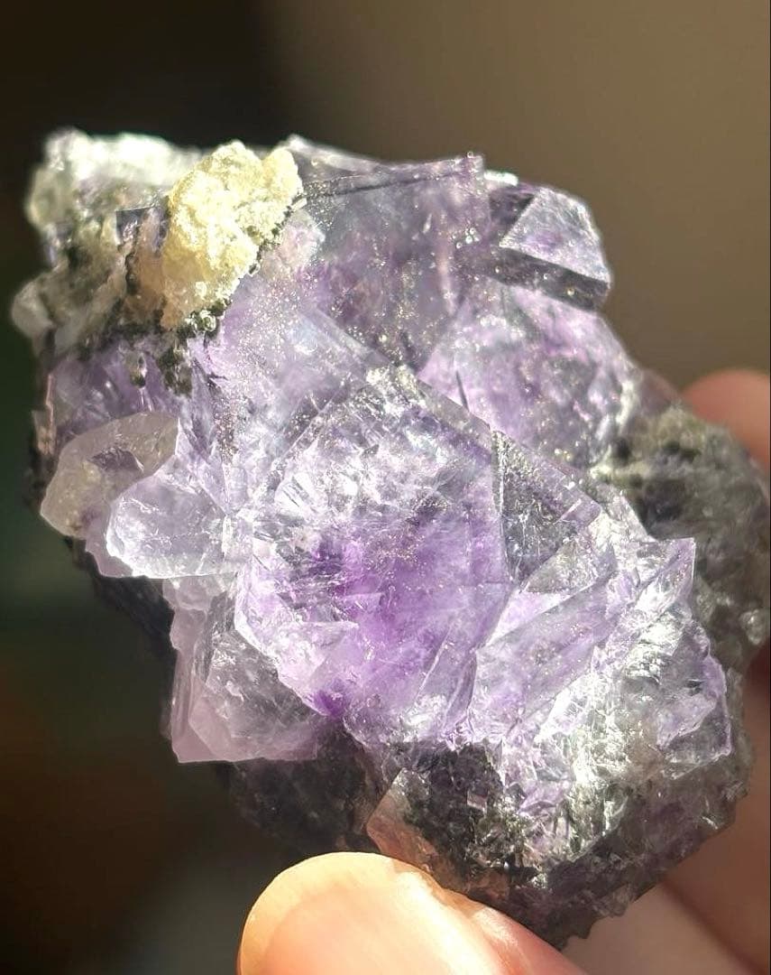 中国産　フローライト　パイライト　水晶　共生鉱物　原石　鉱物標本