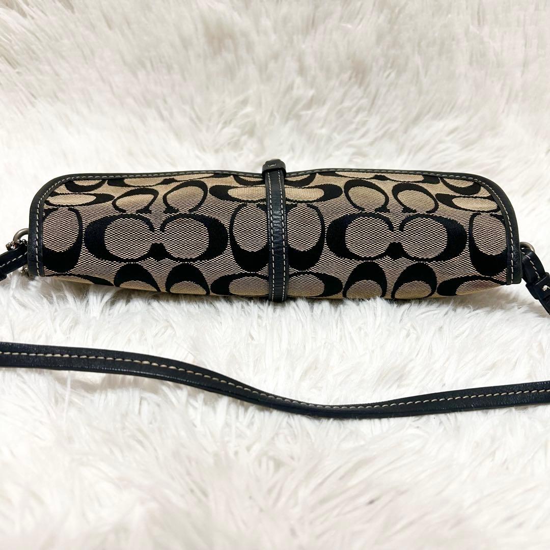 保存袋付属✨COACH アクセサリーポーチ ワンショルダー レザー シグネチャー