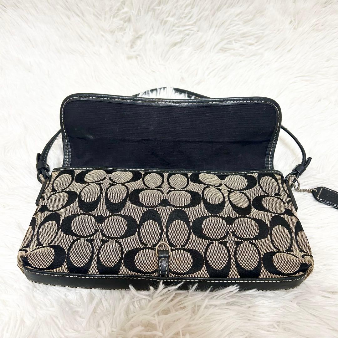 保存袋付属✨COACH アクセサリーポーチ ワンショルダー レザー シグネチャー