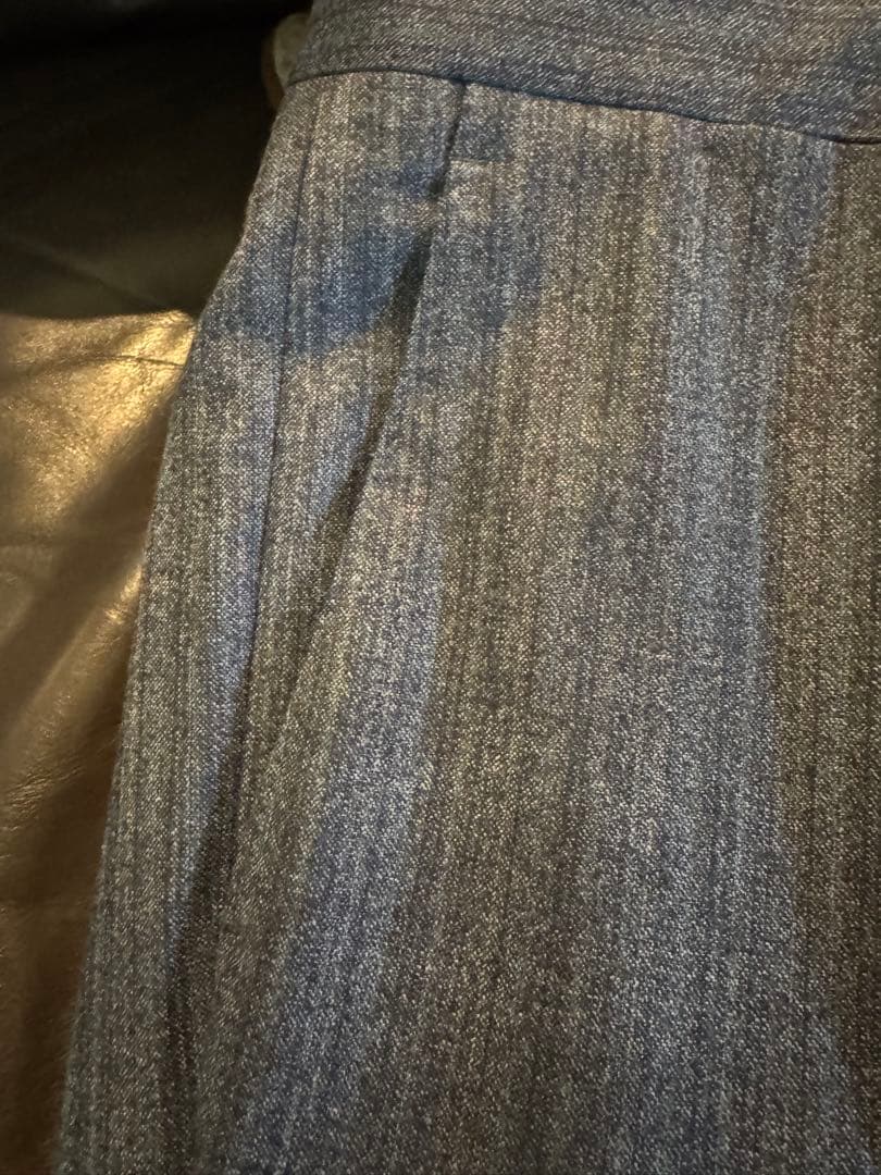 未使用！エトロ ブルーグレーストライプ48