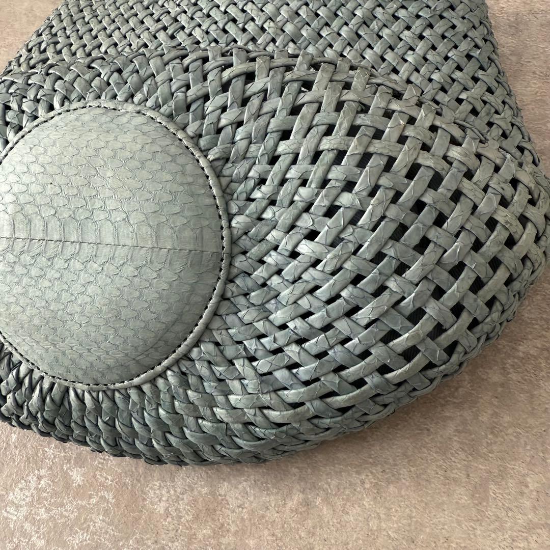 【定価3万】銀座ヨシノヤ パイソンレザー イントレチャートバッグ メッシュ 蛇革