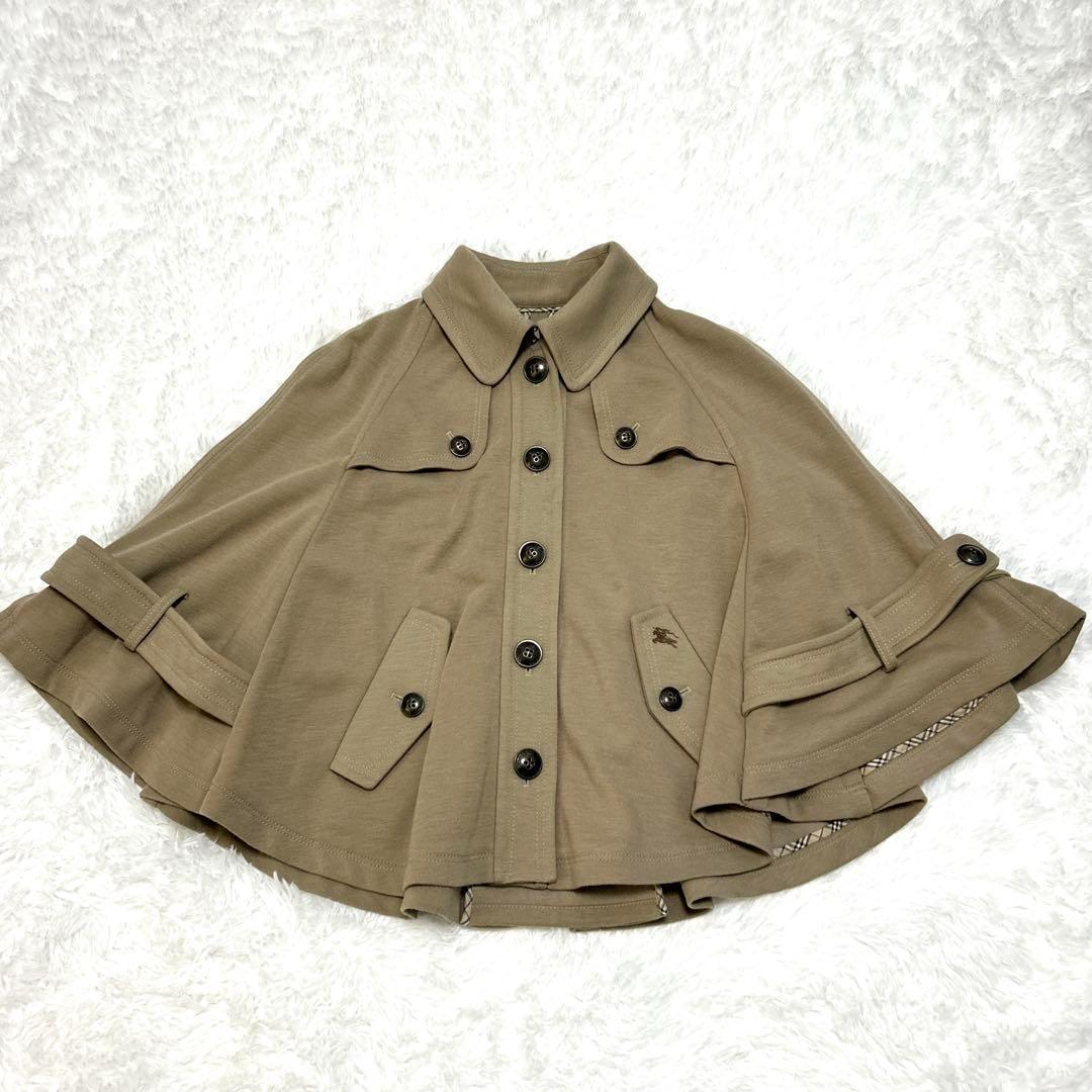 【美品】バーバリーブルーレーベル ケープコート ポンチョ ノバチェック 581