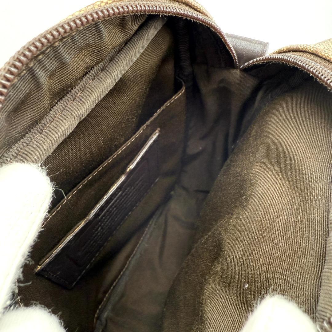 COACH コーチ ショルダーバッグ　ヘリテージ　ストライプ　シグネチャー