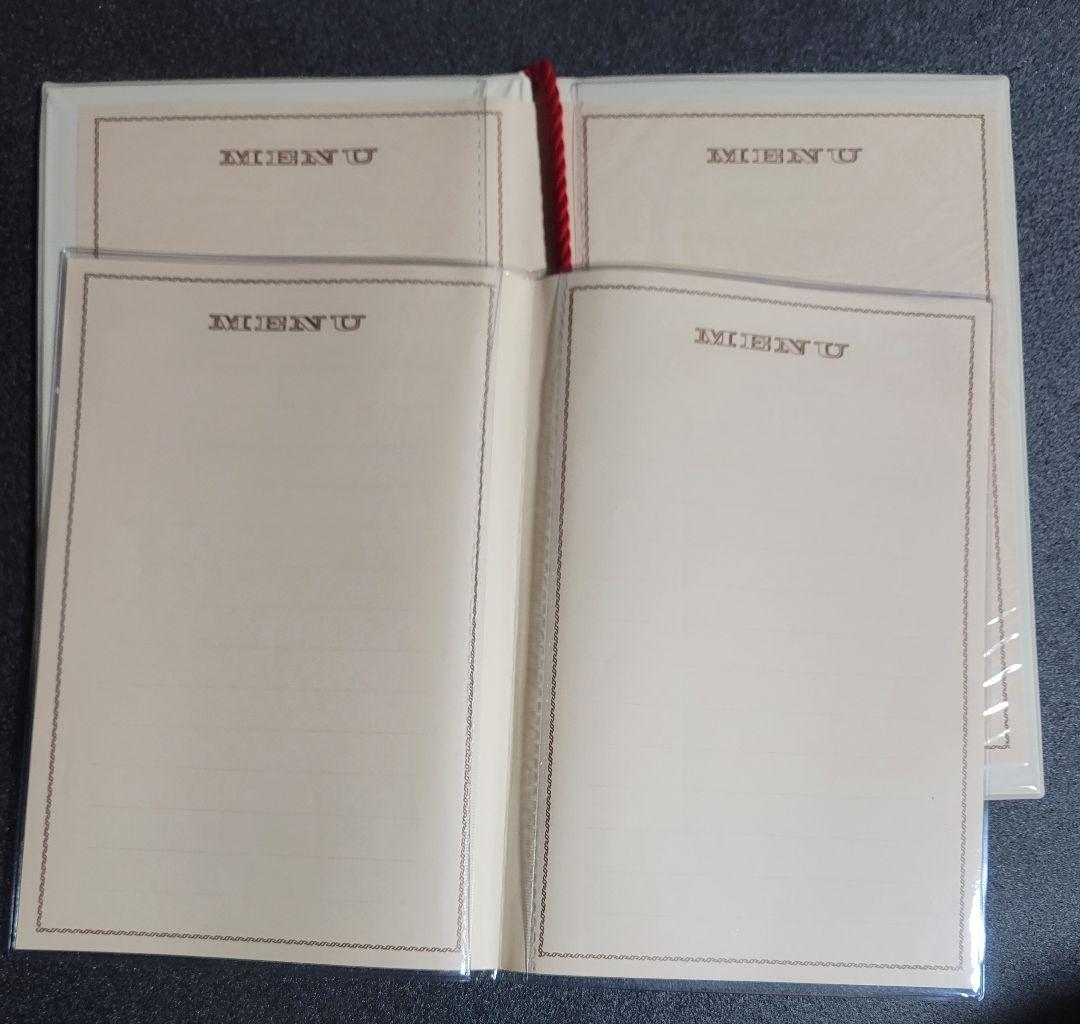 新品■メニュー表11個セット　喫茶純喫茶カフェ高級menu赤ワインレッド