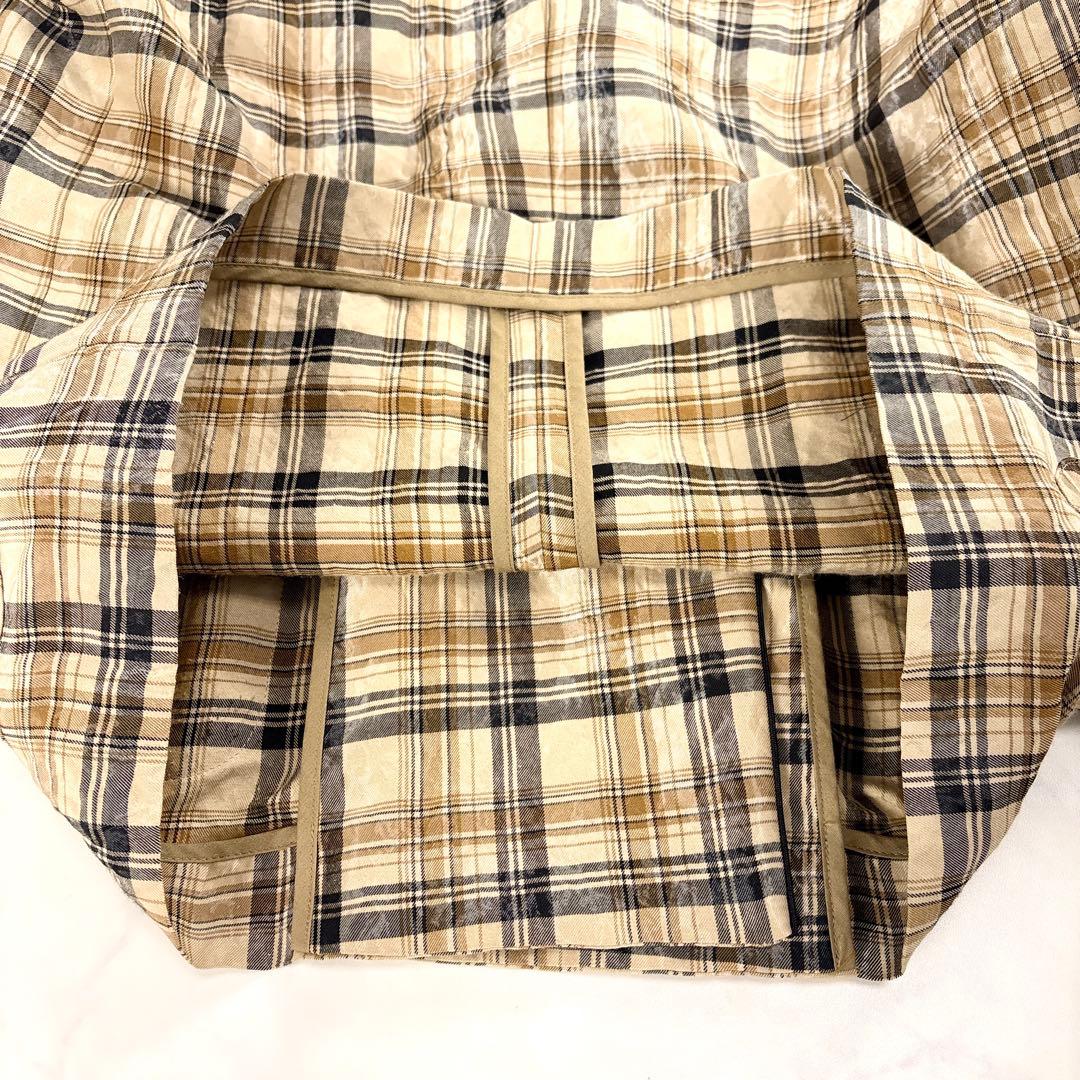 6(ROKU) ロク チェック柄 艶感カジュアルジャケット 36 日本製