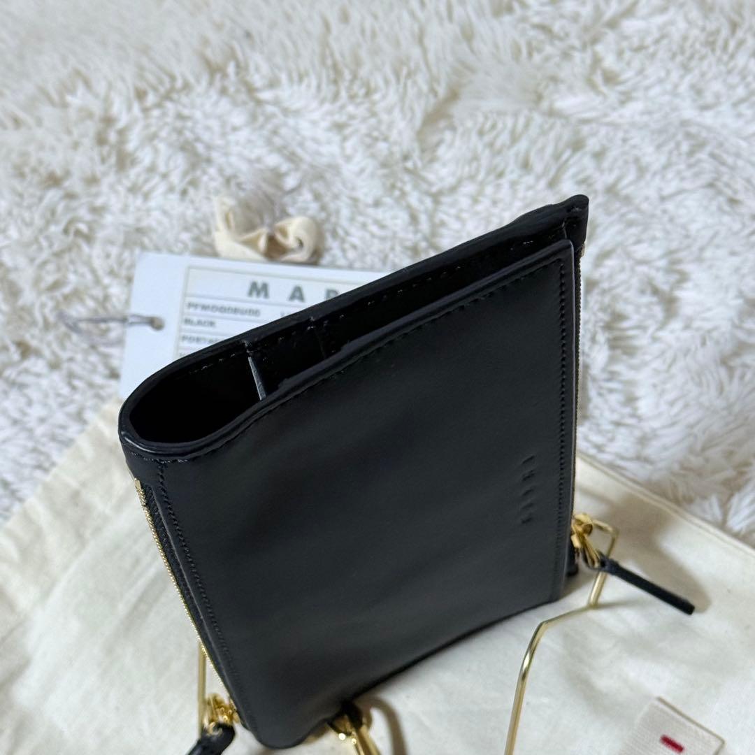 ⭐️新品未使用⭐️　MARNI　マルニ　長財布　ダブルスナップ　二つ折り　金金具