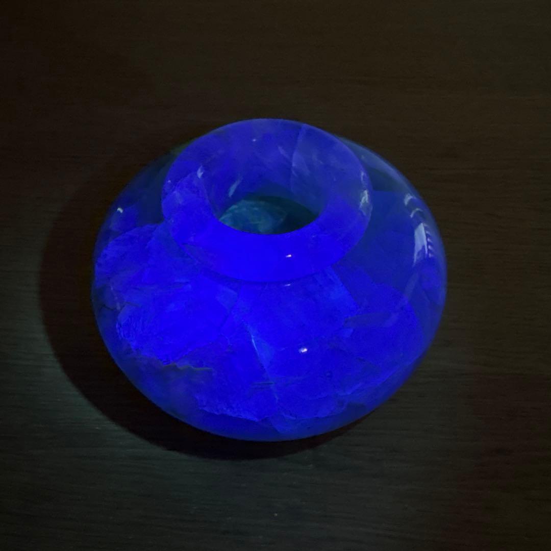 フローライト 蛍石 原石 花瓶　グリーン