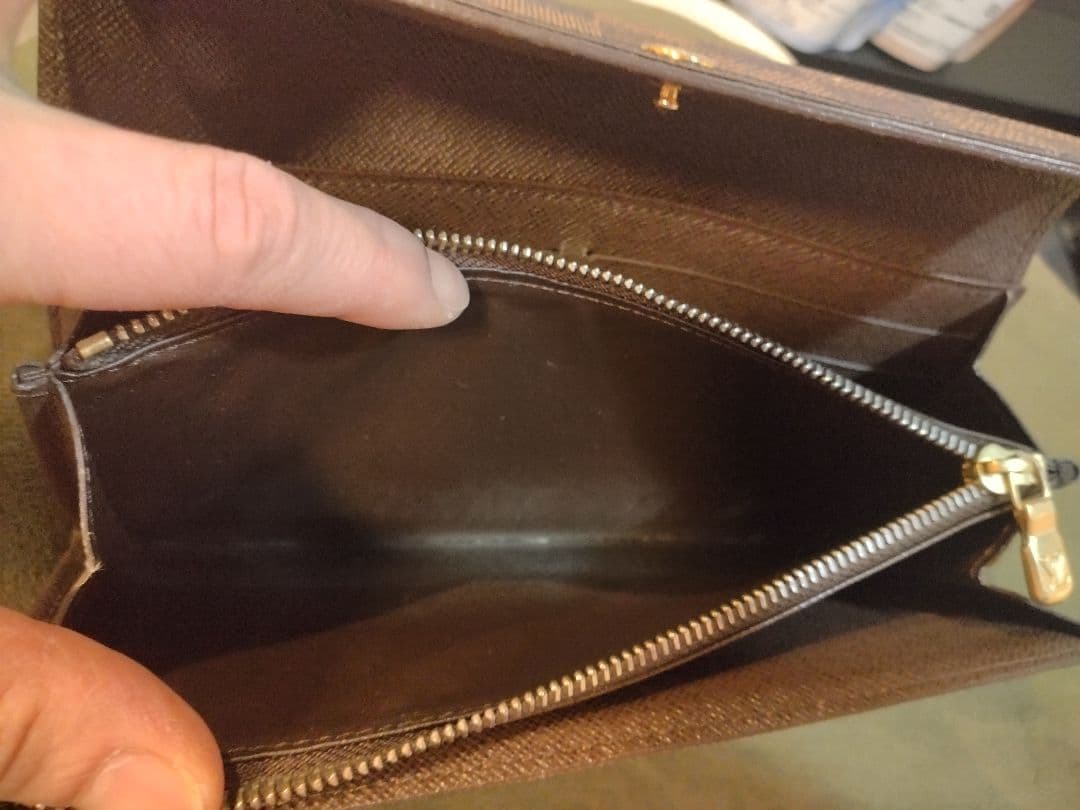 美品✨️ルイヴィトン　ダミエ　エベヌ　サラ　カード10枚　長財布　折り財布