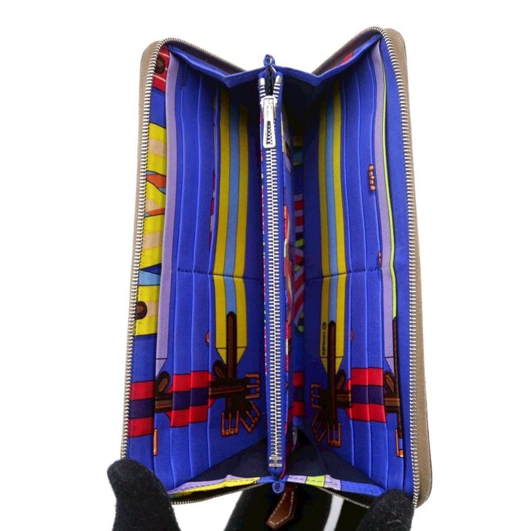 エルメス アザップ シルクイン ロング ヴォーエプソン エトゥープ 長財布