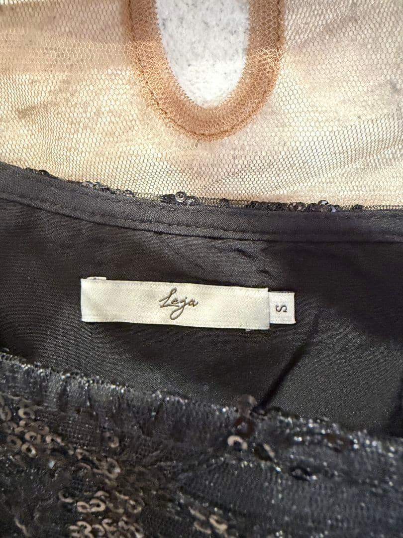 【Leja】エレガント パーティードレス Sサイズ ブラウン/ブラック