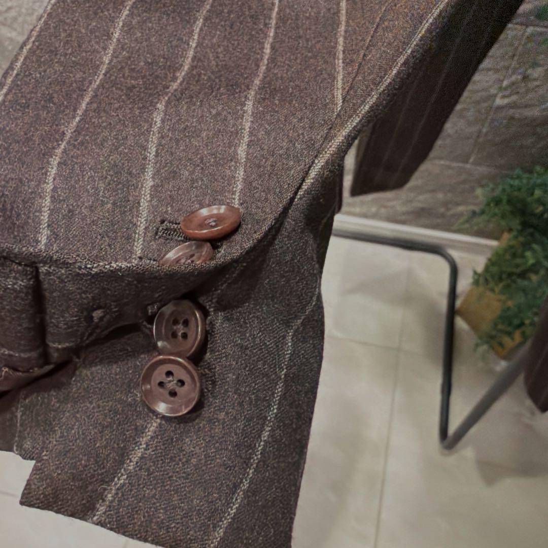 ナノユニバース別注　リングジャケット　ブラウン　ダブル　セットアップ　秋冬　44