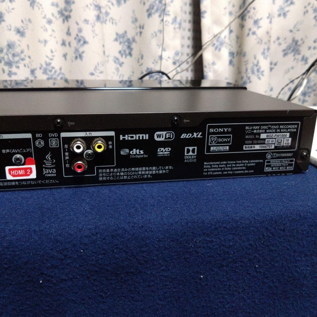 SONY BDZ-FW1000 ブルーレイ DVD レコーダー 1TB HDD