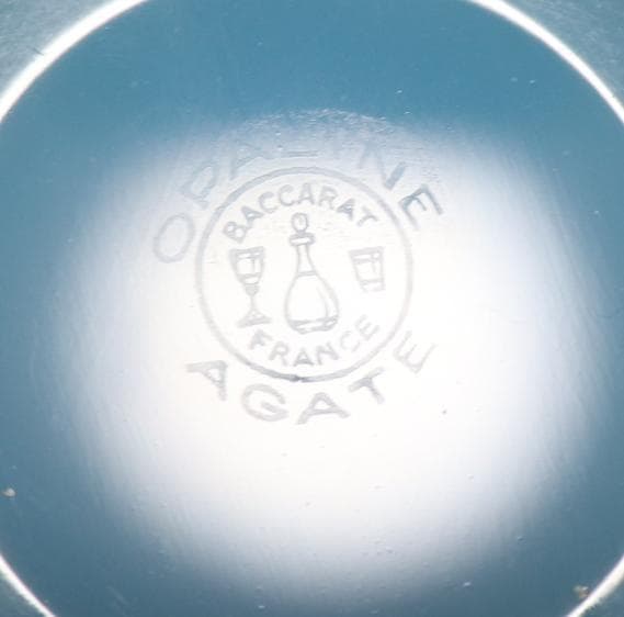 オールド・バカラ 1970年 金彩花瓶 エンパイア ブルー オパーリンクリスタル