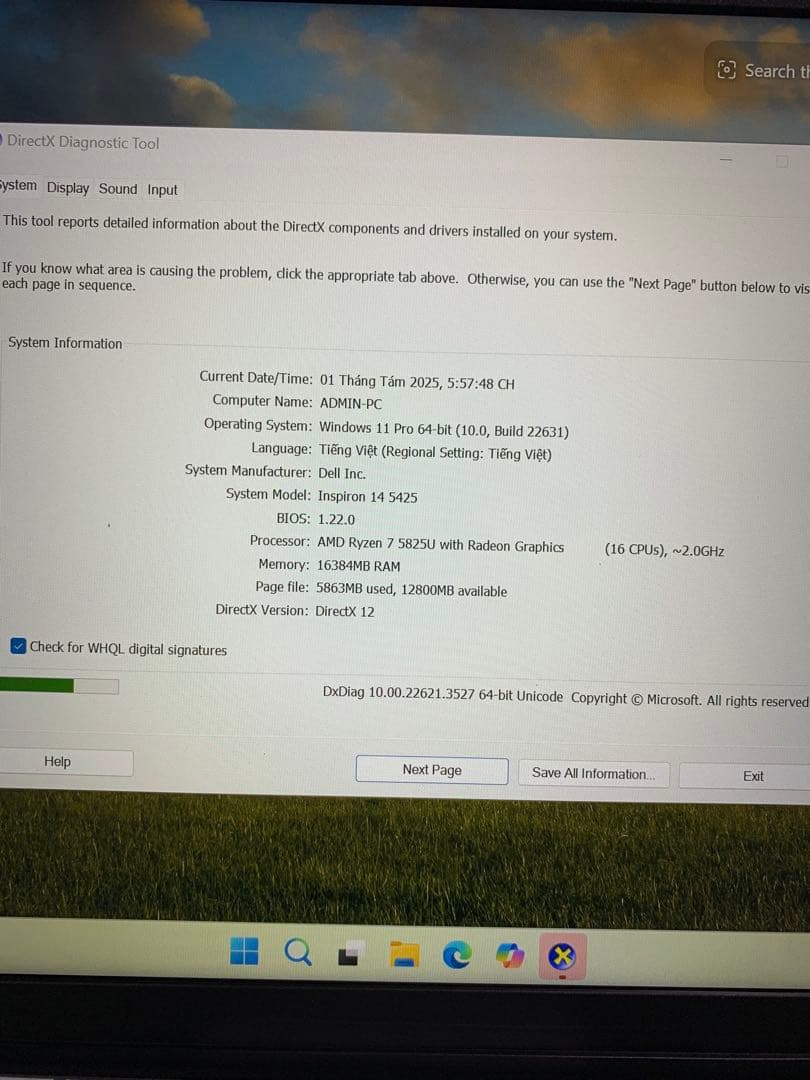 Windowsノート本体 Dell Inspiron 5425 Ryzen 7-5825U SSD 512