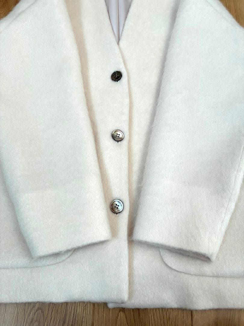 yori ウールモヘアシャギージャケット ベビーピンク 試着のみ