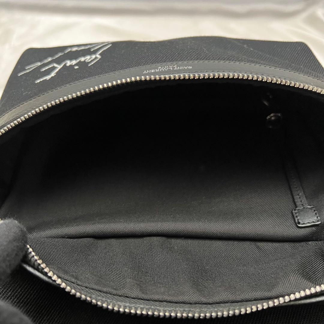 ◇極美品◇サンローラン　シティ　大容量リュック　ロゴ刺繍×キャンバス　ブラック