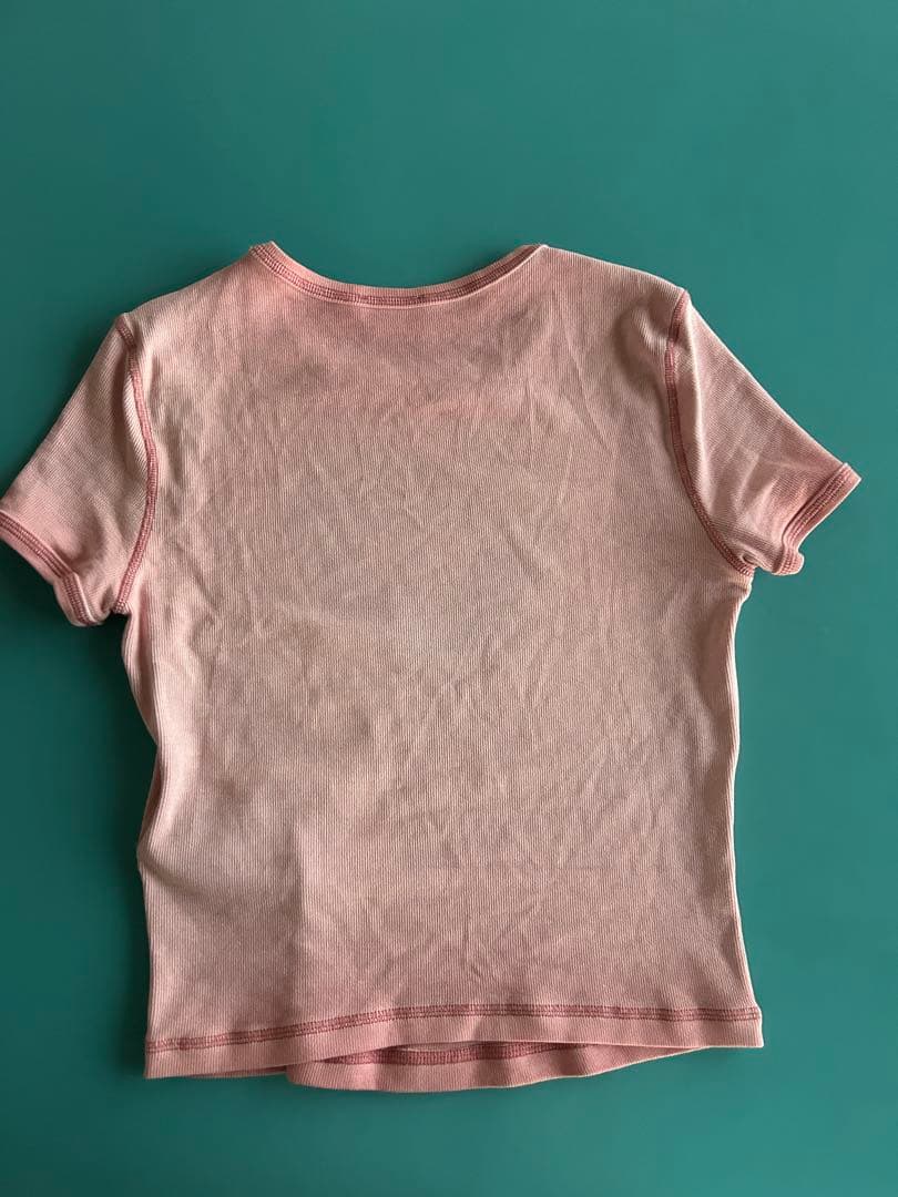 DIESEL ピンク ハートロゴ 半袖Tシャツ