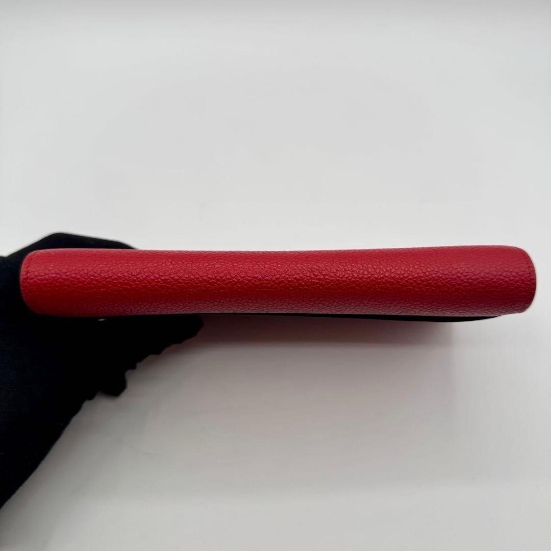 【美品】ルイヴィトン ポルトフォイユ・サラ モノグラム・アンプラント 長財布 赤