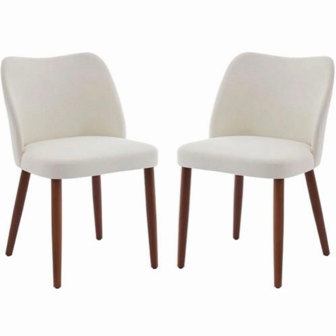 0130-K0020ダイニングチェア 2脚セット ホワイト