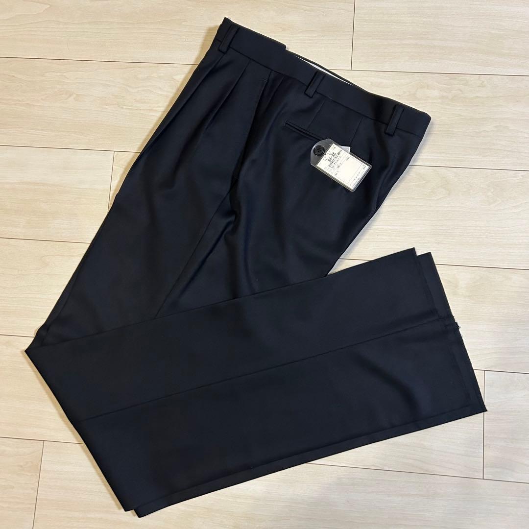 【新品】LONNER×ゼニア 濃紺 ダブルブレスト スーツ 94-A6 イタリア