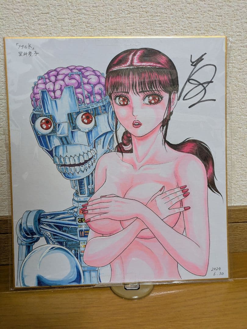 【イベント限定】巻来功士　メタルKサイン入りカラーイラスト色紙Ⅲ