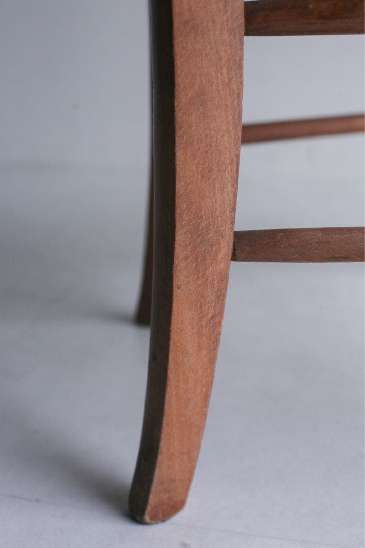 【SALE品】　フランス　ラッシュ編みチェア　無垢材　ダイニングチェア　古家具