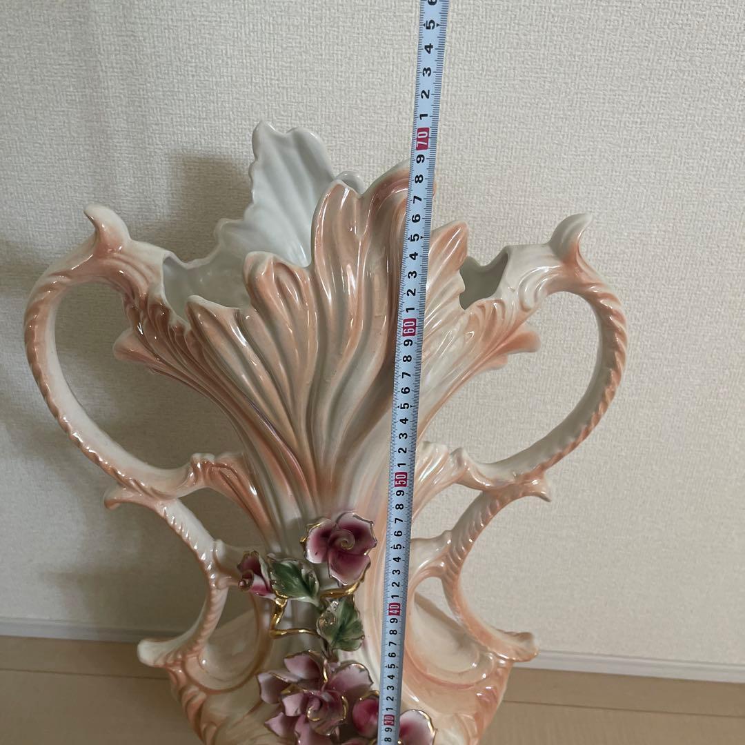 希少　高さ約70cm イタリア製 花瓶　陶器製　陶花　インテリア　置物