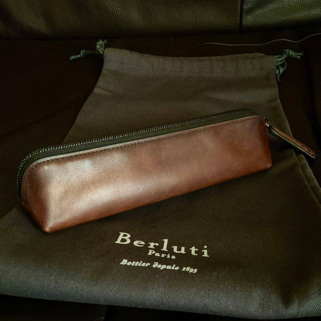 美品 希少 ベルルッティ ゴールデンパティーヌ カリグラフィ ペンケース 筆箱