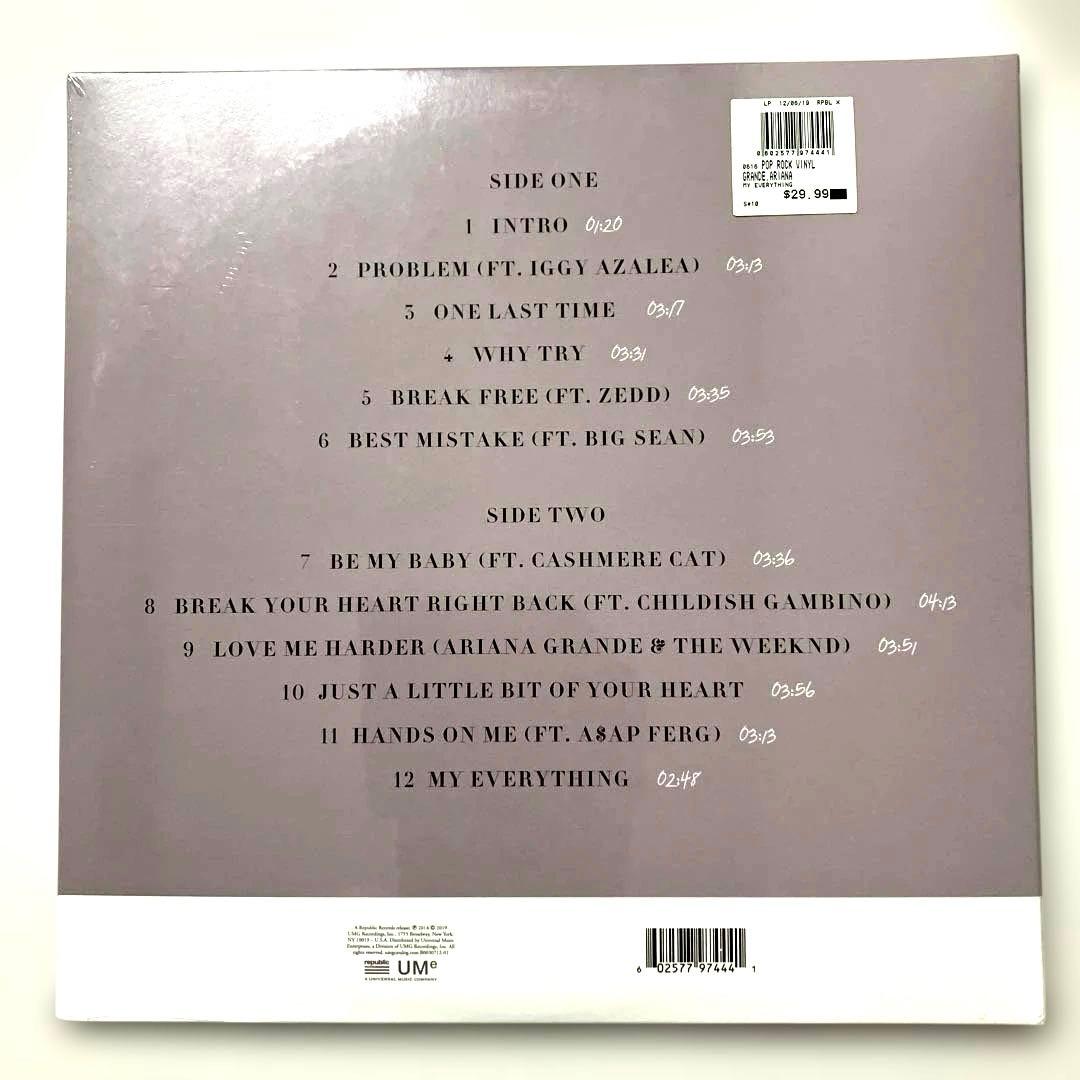 Ariana Grande My Everything LPレコード 新品未開封