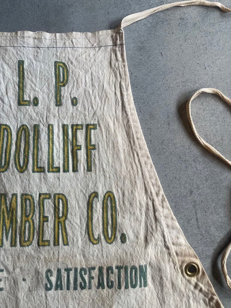 アメリカ ワークエプロン アドバタイジング 企業 ビンテージ アンティーク 古着