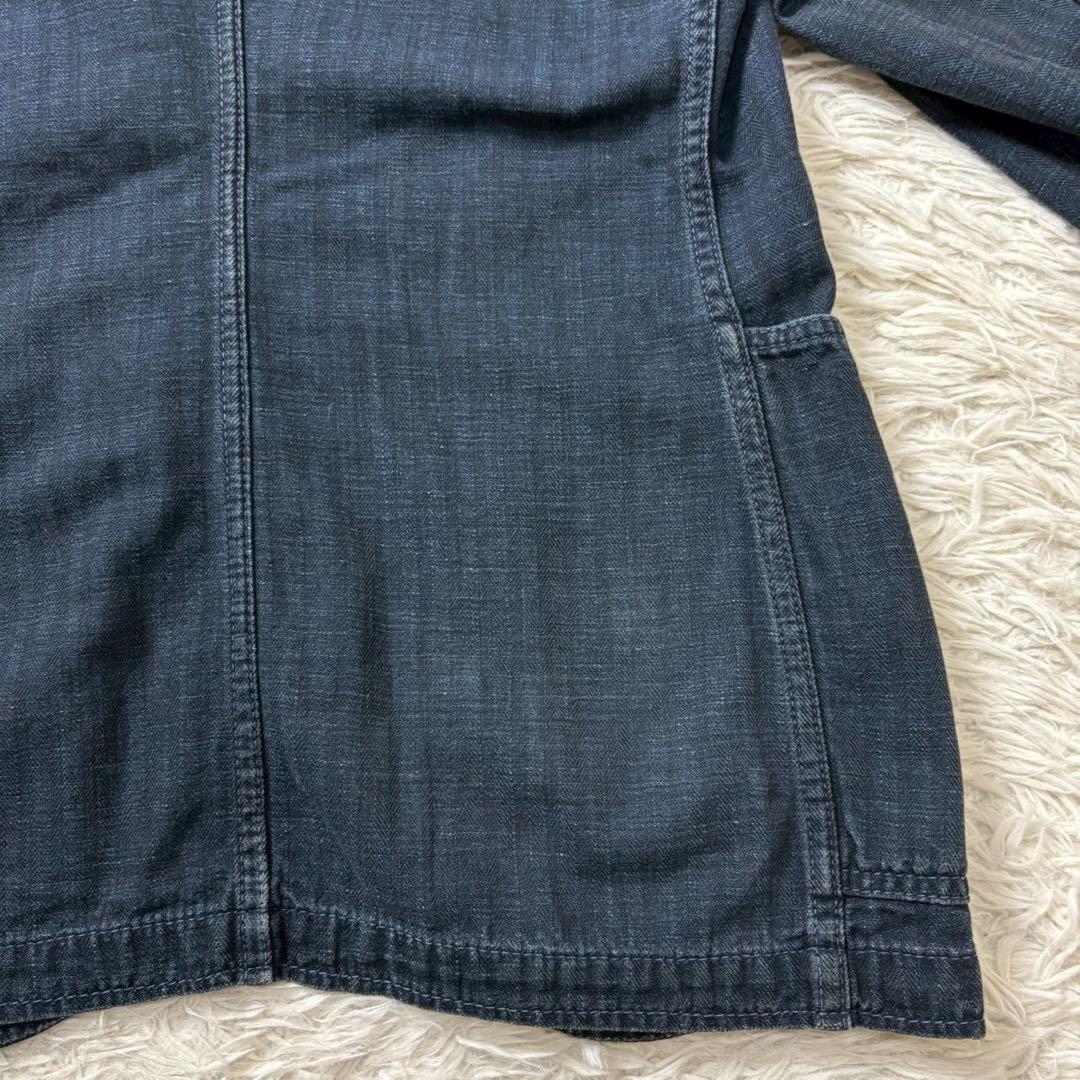45rpm デニム　テーラードジャケット　インディゴ　アンコン　L相当