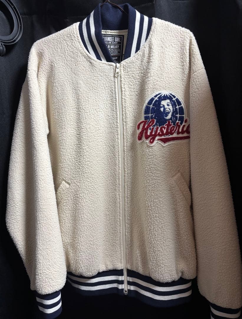 ヒステリックグラマー ボア ブルゾン ビックガールズワッペン