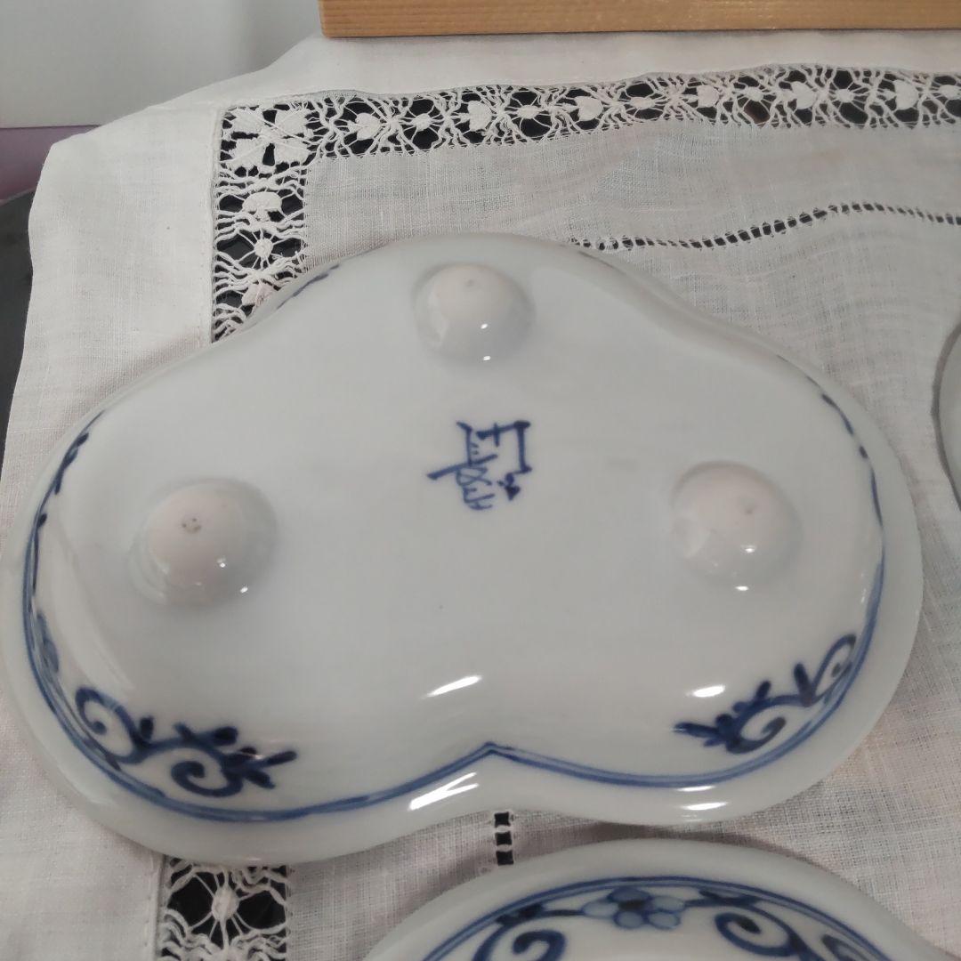 九谷焼 山本長左 皿 長左 色絵 花鳥 染付 木箱付 妙泉陶房 宮内庁御用達窯