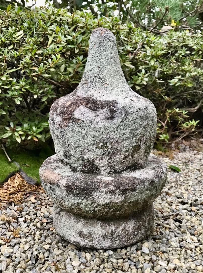 【昔の石灯篭宝珠・天然石・オブジェ・関守石・オーナメント】庭石・置物・石材