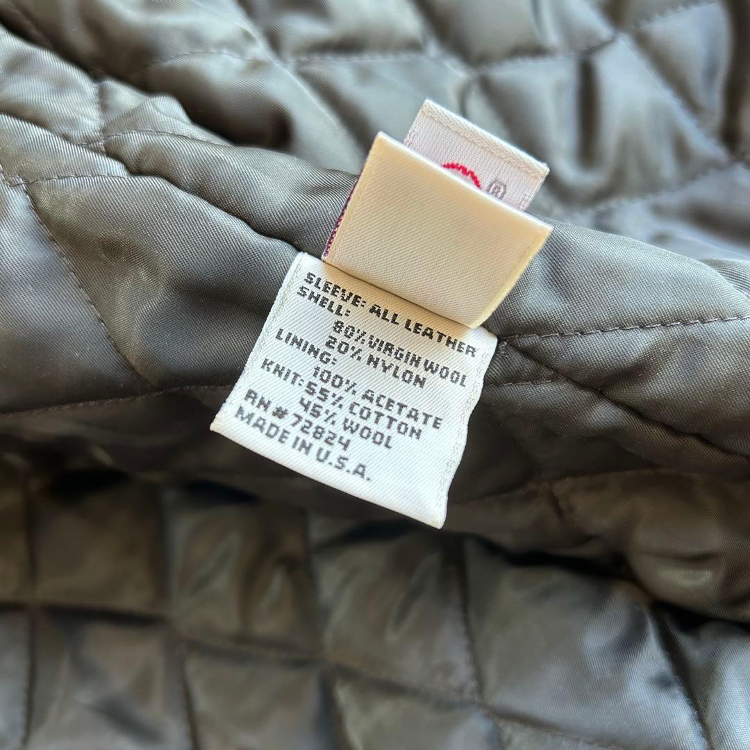 古*郎様 90s〜 USA製 Stussy TRIBE 刺繍 スタジャン ブラッ