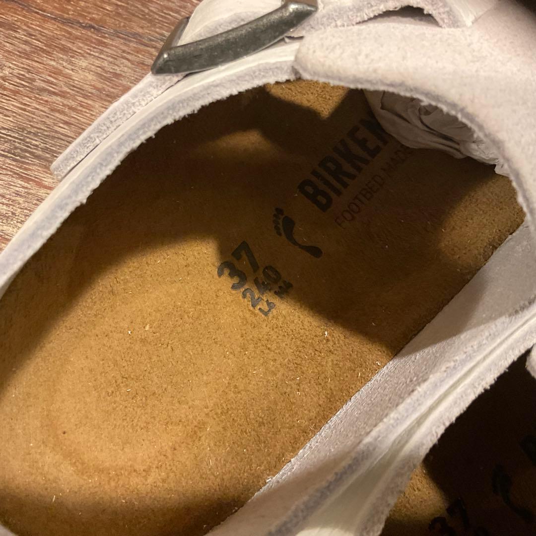 ほぼ新品！ビルケンシュトック ロンドン ホワイト レザー スエード サンダル