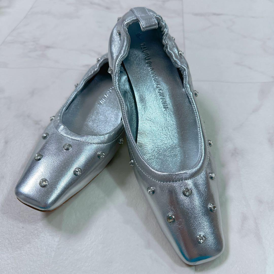 ツルバイマリコオイカワ Millenia バレエシューズ　今期　スタッズ