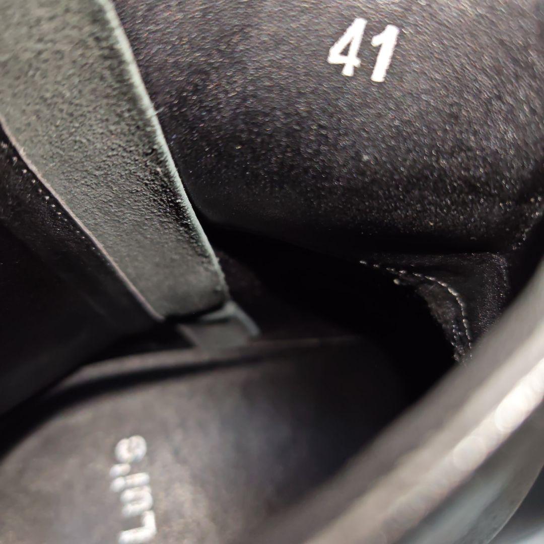 Lui's サイドジップ ヒールブーツ 41 ブラック