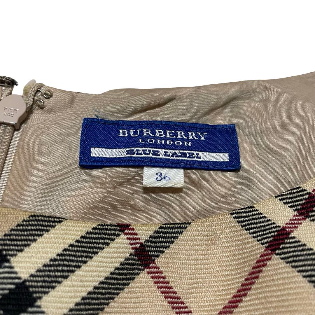 バーバリー　ワンピース　ノースリーブ　ノバチェック　レディース　38