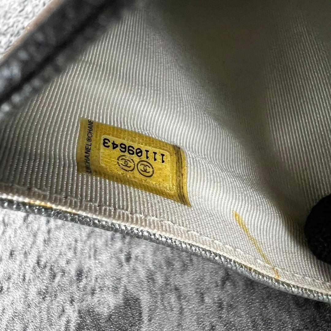 CHANEL ビコローレ レザー 三つ折り 長財布 ココマーク