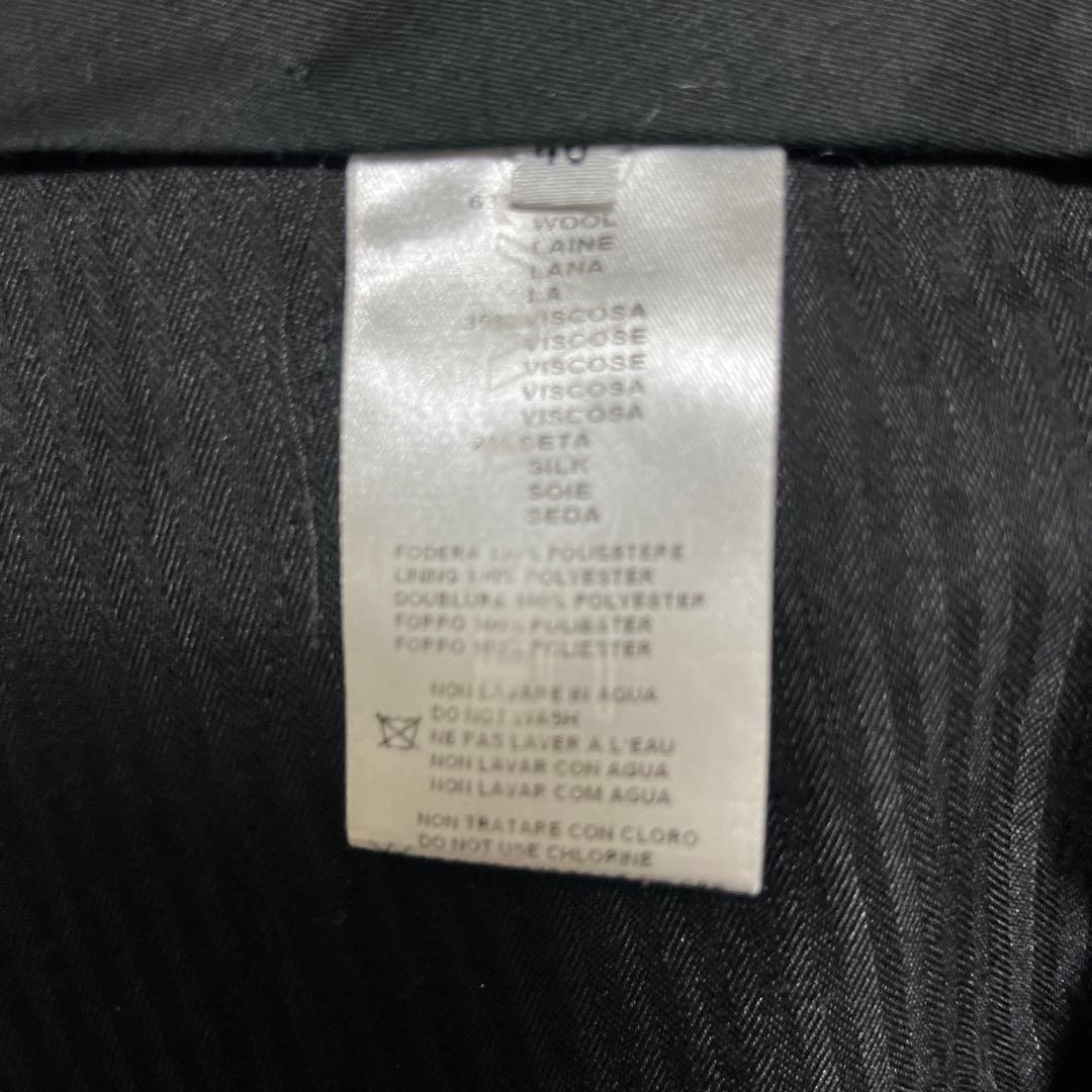 VERSACE 光沢ブラック ストライプ スーツ