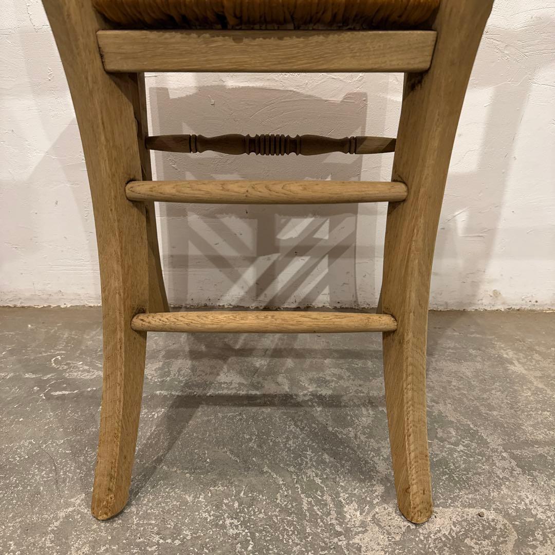 年末年始saleダイニングチェア　カフェチェア　藁座面　剥離　1