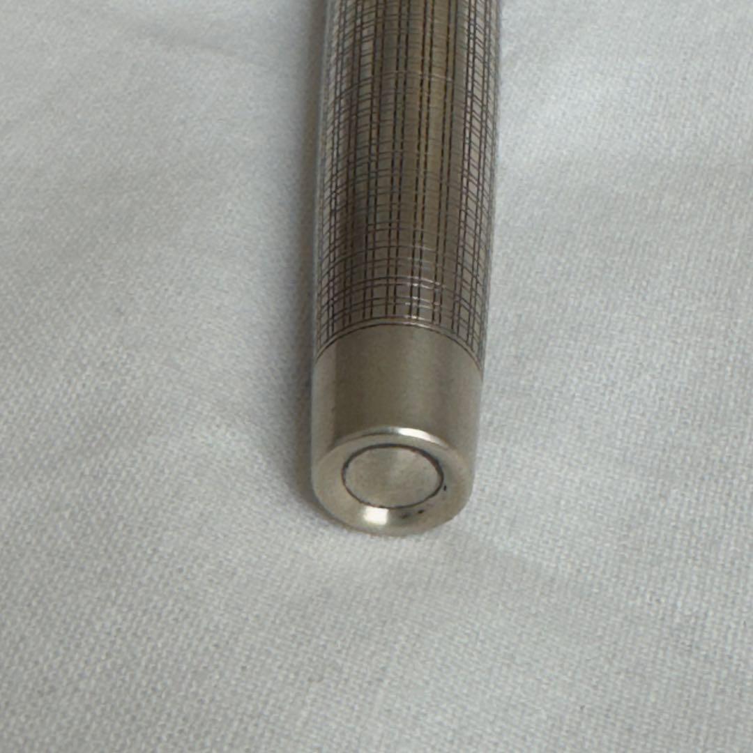 レザーケース・インク付き プラチナ Ptペン先 万年筆 シルバー silver